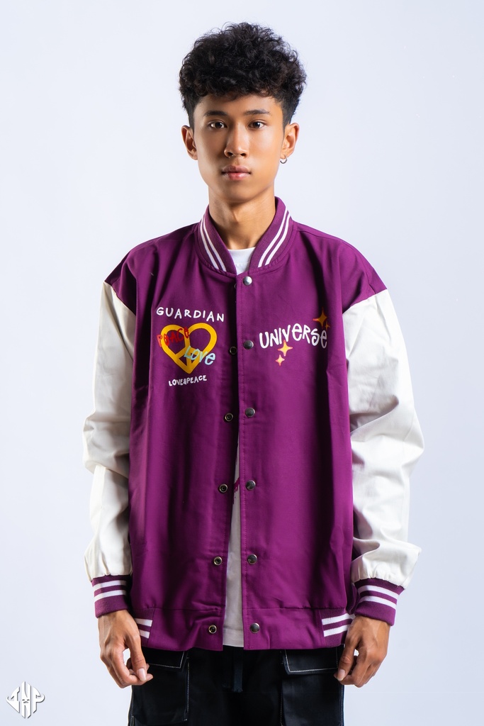 J005XLPURPLE VARSITY JACKET [UNIVERSE]