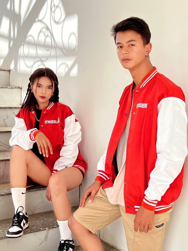 J006LORANGE VARSITY JACKET [BEAR]