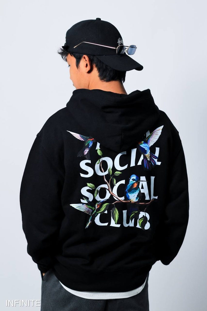 H005LBLACK ASSC HOODIE BIRD
