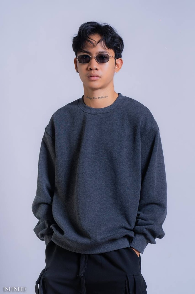 SS002MDARKGRAY 250G COTTON FLEECE PLAIN