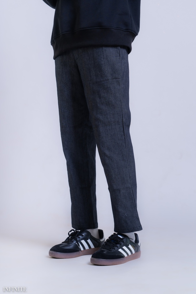 LP023MGRAY JEANS CROP PANT