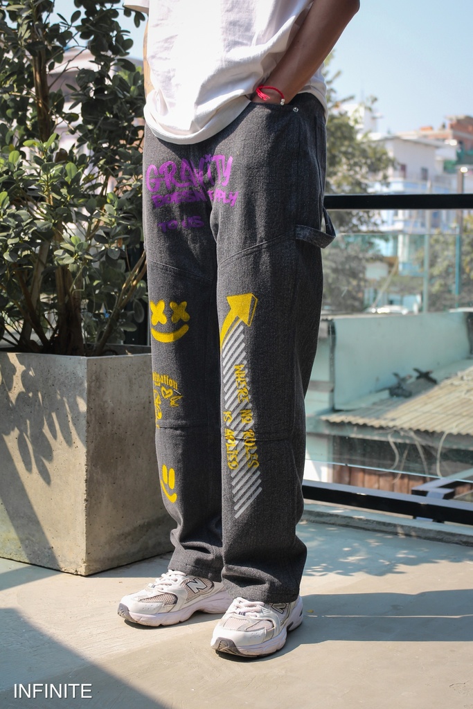 LP025XLBLACK WASH JEANS [PRINT]