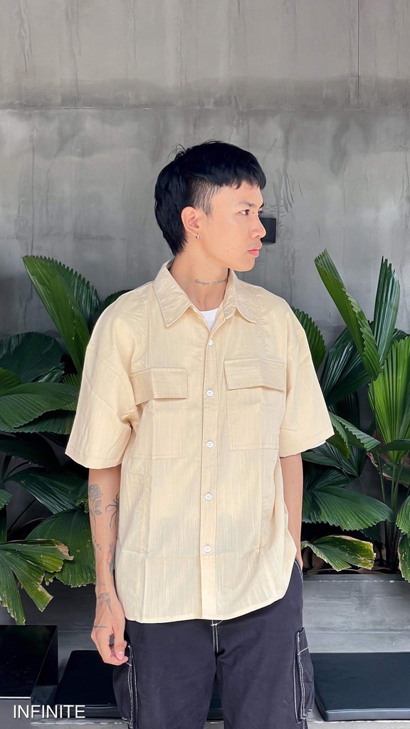 S004LYELLOW MUJII SHORT SLEEVE