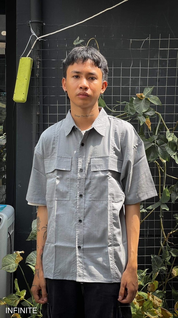 S004XLDARKGRAY MUJII SHORT SLEEVE