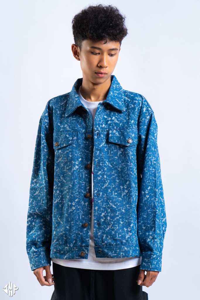 J020SKYBLUEL PATTERN JEANS JK