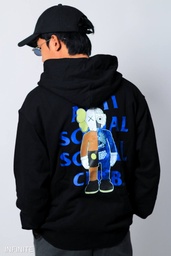 H003LBLACK ASSC HOODIE KAWS