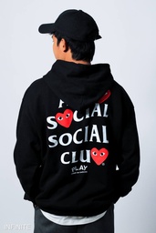 H004XXLBLACK ASSC HOODIE PLAY